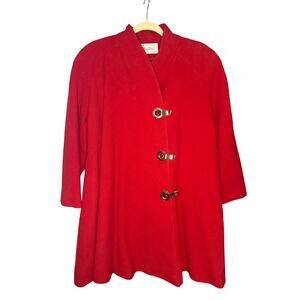 Vintage Cattiva Red Wool Coat Women's Size 6